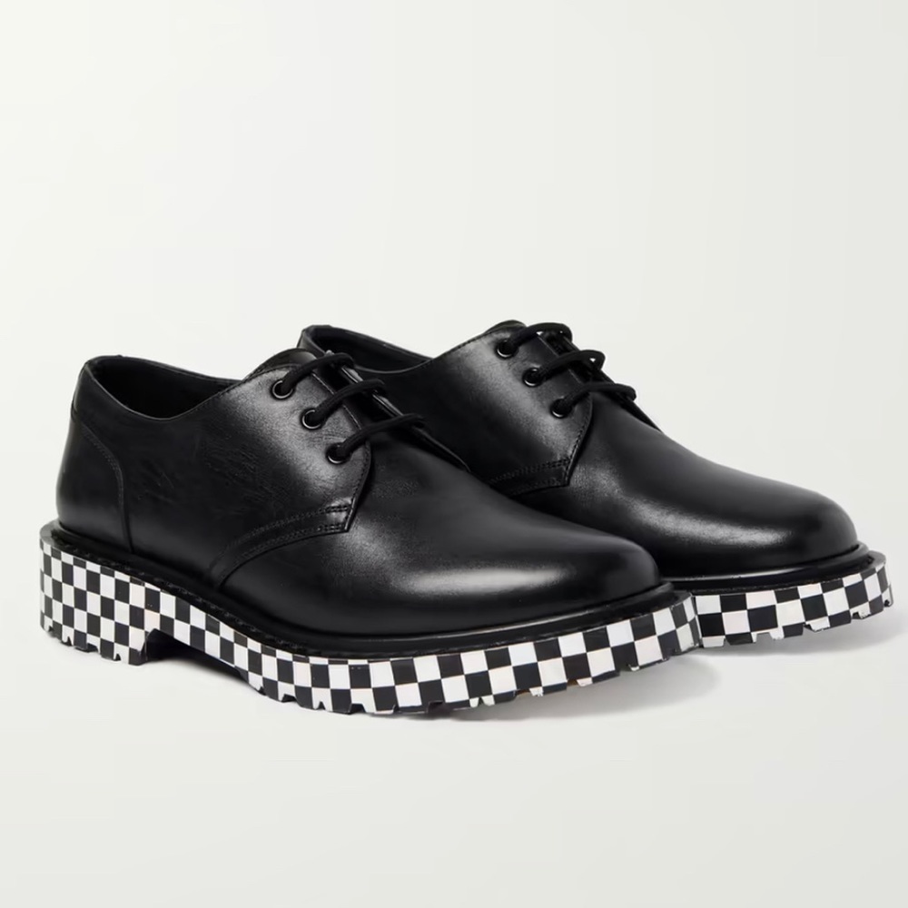 CELINE
RANGER LEATHER DERBY SHOES WITH CHECKERED SOLE
